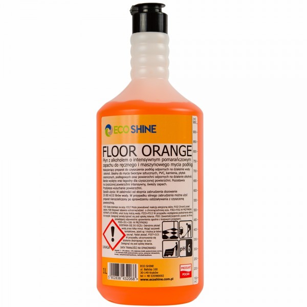 Eco Shine FLOOR ORANGE do podłóg - ręczne i maszynowe mycie, zapach mocno pomorańczowy, jak VOIGT