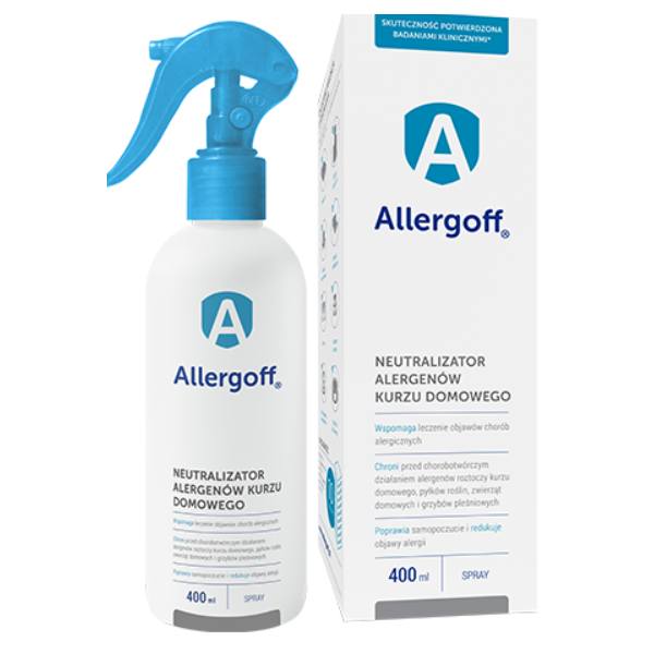 Allergoff do neutralizacji alergenów roztoczy kurzu domowego