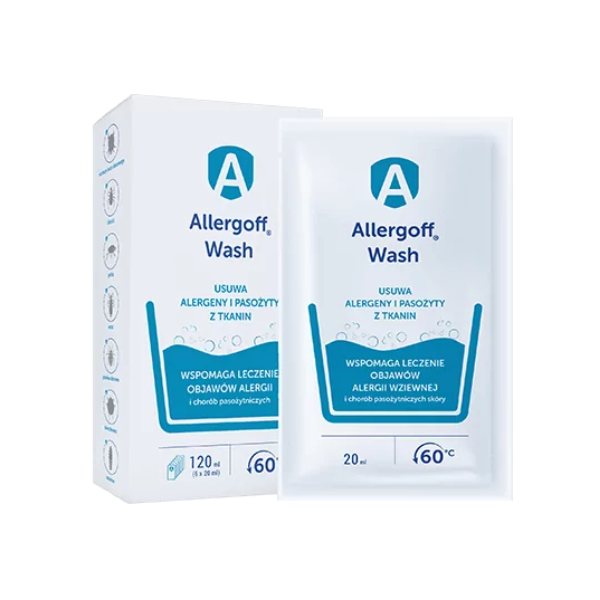 Allergoff WASH dodatek do prania usuwa alergeny i pasożyty tkanin